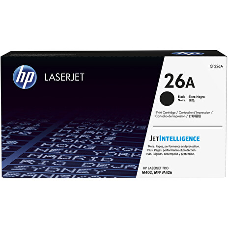 HP CF226A - NO 26A - toner black (černý) pro HP LJ PRO M426/402, 3.100 str.