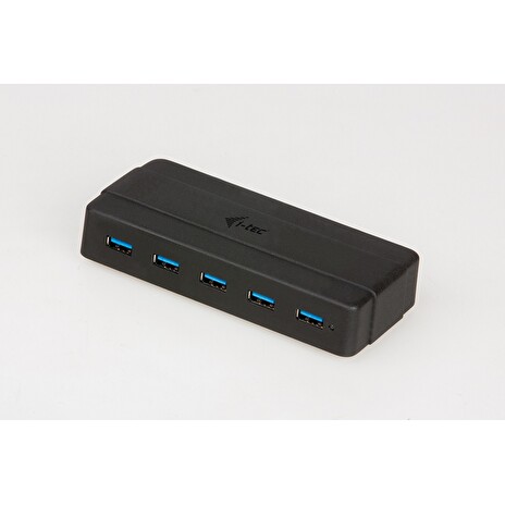 I-TEC USB HUB Charging/ 7 portů/ 2 nabíjecí port/ USB 3.0/ napájecí adaptér/ černý