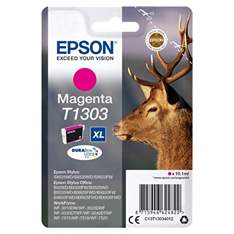 Epson inkoustová náplň/ Singlepack T1303 DURABrite Ultra Ink/ XL Magena