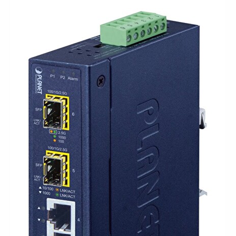 PLANET IGS-620TF Průmyslový Switch 4x 10/100/1000Base-T, 2x 100/1G/2.5GBase-X SFP, -40~+75°C