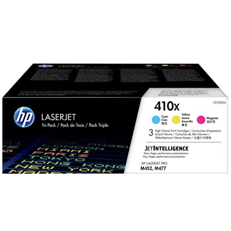 HP CF252XM - NO 410X 3pack CMY - toner cyan/magenta/yellow pro HP LJ PRO M452/477, 3 x 5.000 str.