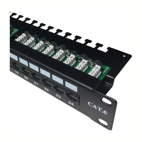 DATACOM Patch panel 24p. CAT6 UTP 3x8p LSA 1U horní zářez