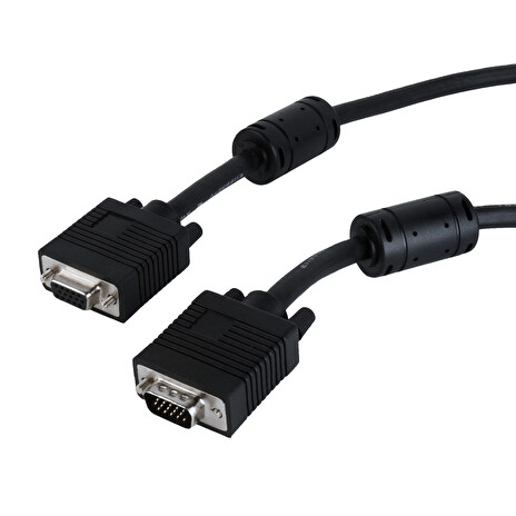 Gembird kabel prodlouž mon 15M/15F VGA 3m stíněný extra, ferrity, BLACK