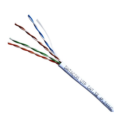 DATACOM kabel drát C5E UTP PVC 305m box bílý