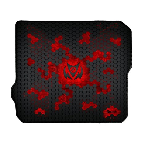 C-TECH herní podložka pod myš ANTHEA CYBER RED, 320x270x4mm, obšité okraje