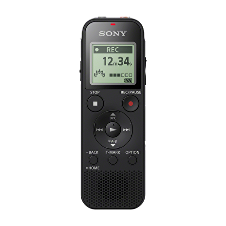 Sony ICDPX470, digitální diktafon se slotem pro paměťovou kartu a USB, 4GB, černý