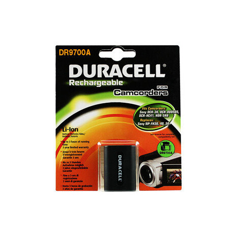 DURACELL Baterie - DR9700A pro Sony NP-FH30, černá, 650 mAh, 7.4V