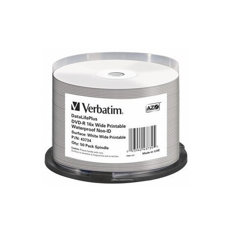 Verbatim DVD-R [ spindle 50 | 4.7GB | 16x | wide glossy ]