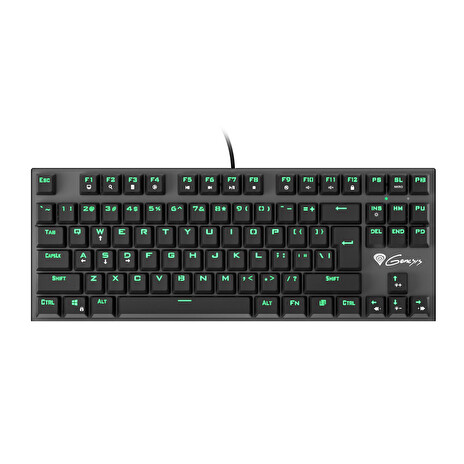 Genesis herní mechanická klávesnice THOR 300/Green light/Outemu Blue/Drátová USB/US layout/Černá