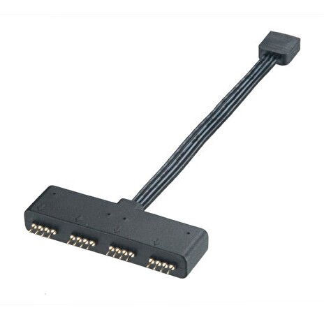 AKASA rozbočovač pro RGB LED pásky AKASA / 1x female / 4x male, černá, 10 cm