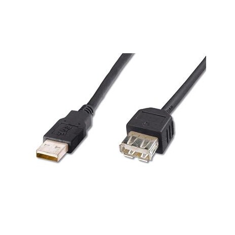 PremiumCord USB 2.0 kabel prodlužovací, A-A, 0,5m, černý