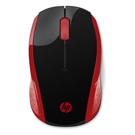 HP 200 - Myš - pravák a levák - optický - bezdrátový - 2.4 GHz - bezdrátový přijímač USB - červená
