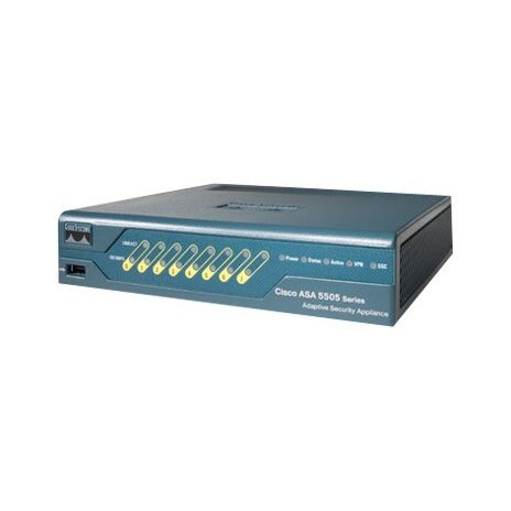 Cisco ASA 5505 Firewall Edition Bundle - Bezpečnostní zařízení - 8 porty - 10 uživatelů - 100Mb LAN