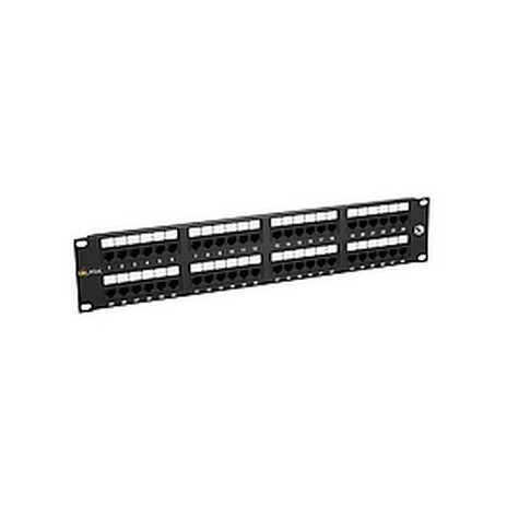 19" patch panel Solarix 48 x RJ45 CAT5E UTP 150 MHz černý 2U SX48-5E-UTP-BK