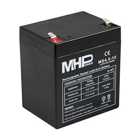 Pb akumulátor MHPower VRLA AGM 12V/4,5Ah (MS4.5-12