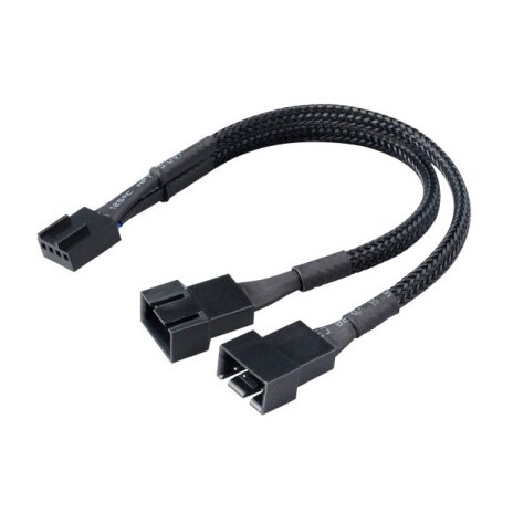 AKASA Kabel rozdvojka pro ventilátory, 1x 4-pin fan na 2x 4-pin, 15cm