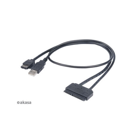 AKASA HDD adaptér Flexstor ESATA, 2,5" SATA HDD/SSD na E-SATA, 40cm