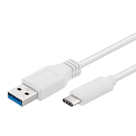 PremiumCord Kabel USB 3.1 typ C/male - USB 3.0 A/male/ 2m/ bílý