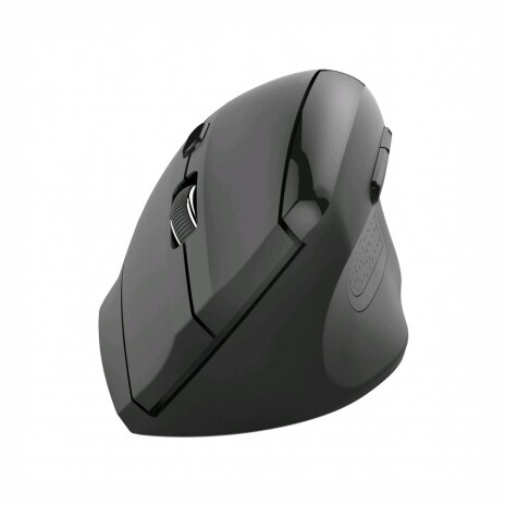 Myš C-TECH VEM-08, vertikální, bezdrátová, 6 tlačítek, černá, USB nano receiver