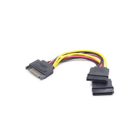 Gembird napajecí kabel SATA 15 pin -> 2x SATA HDD - přímý