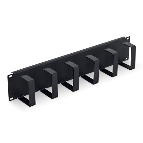 19" vyvazovací panel 2U 6x háček 70x85mmb black (RAB-VP-X22-A1)