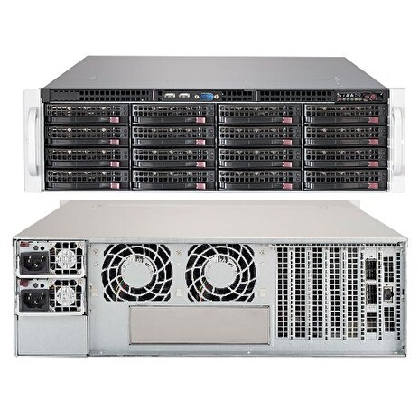 SUPERMICRO 3U JBOD chassis 16x 3,5" HS SAS/SATA (single expander + 4xSFF 8644 + IPMI), 2x740W (80PLUS Platinum)