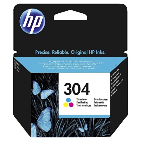 HP 304 Tříbarevná originální inkoustová kazeta