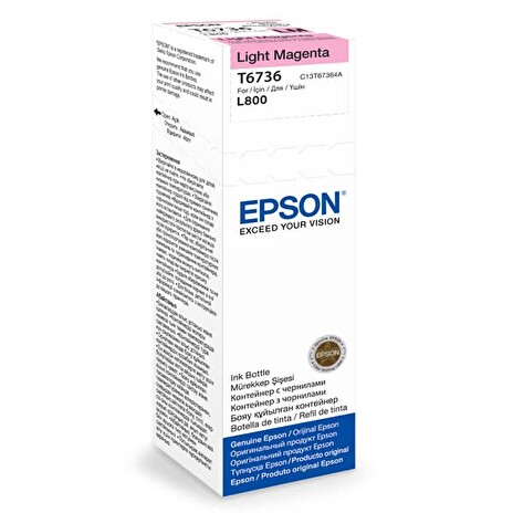 Epson T6736 - inkoust Light Magenta (světle purpurová) pro Epson L800/810