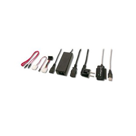PremiumCord USB 2.0 - IDE + SATA adapter s kabelem a přídavným zdrojem