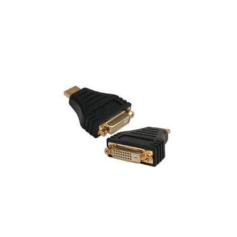 AKASA Kabel redukce HDMI Male na DVI Female (zlacené kontakty, čený)