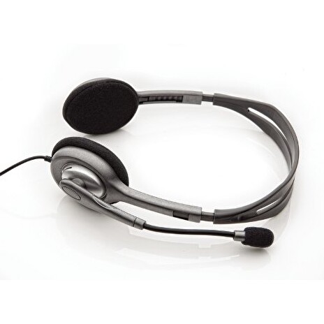 LOGITECH Headset Stereo H110/ drátová sluchátka + mikrofon/ 3,5 mm jack/ šedá