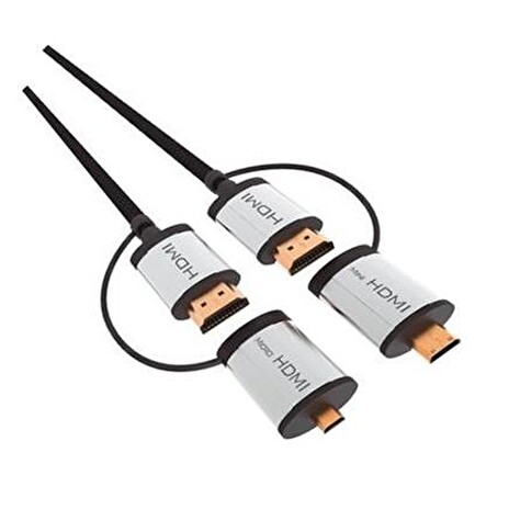 PLATINET OMEGA kabel HDMI v1.4 černý 1,5m + adapter na miniHDMI a microHDMI