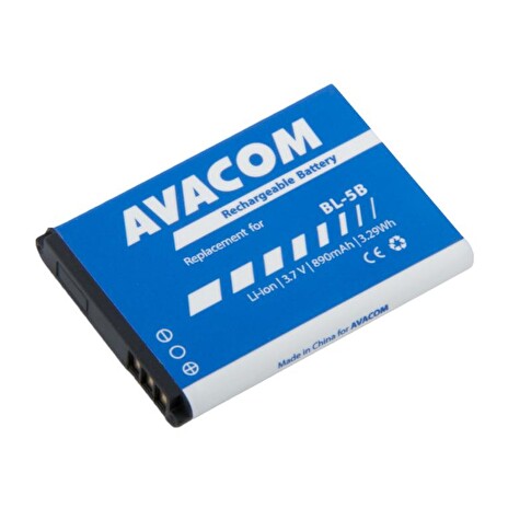 Baterie AVACOM GSNO-BL5B-S890 do mobilu Nokia 3220, 6070, Li-Ion 3,7V 890mAh (náhrada BL-5B)