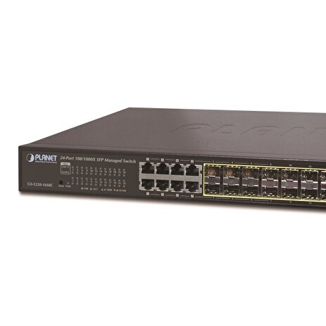 Planet GS-5220-16S8C L3 switch, 8x1Gb, 24x1Gb SFP, QoS