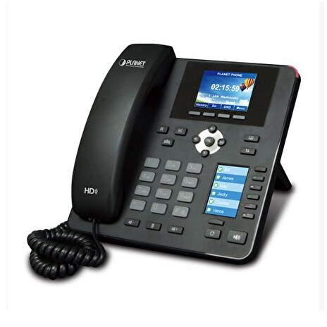 PLANET VIP-2140PT VoIP telefon, G.722 HD, LCD+DSS displeje, BLF tlačítka, 4x SIP účty, Auto konf, PoE, CZ