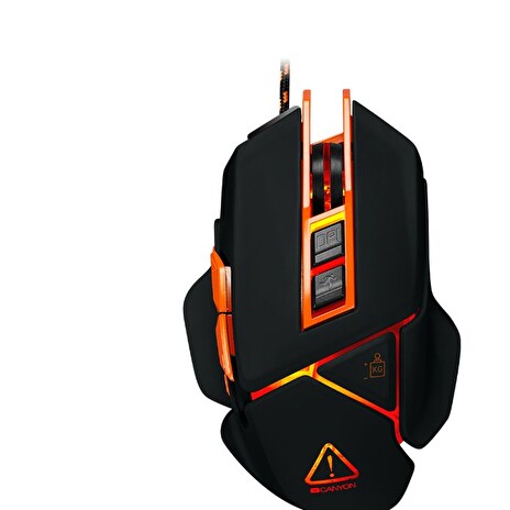 CANYON Optical gaming mouse, adjustable DPI setting 800/1000/1200/1600/2400/3200/4800/6400, LED backlight