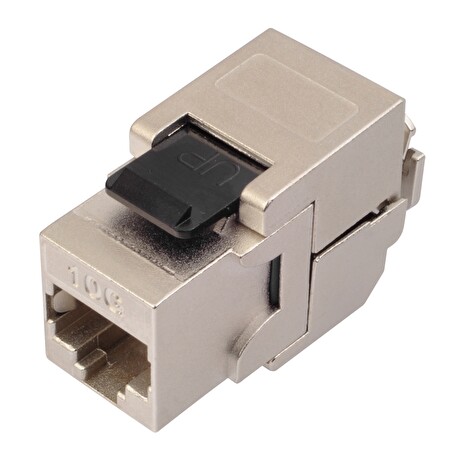 Solarix 10G keystone Solarix CAT6A STP RJ45 černý samořezný