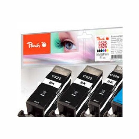 PEACH kompatibilní cartridge Canon CLI-526 MultiPack Plus, 2xbk, pbk, c, m, y