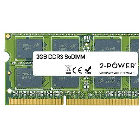 2-Power 2GB PC3-10600S 1333MHz DDR3 CL9 SoDIMM 1Rx8 (DOŽIVOTNÍ ZÁRUKA)