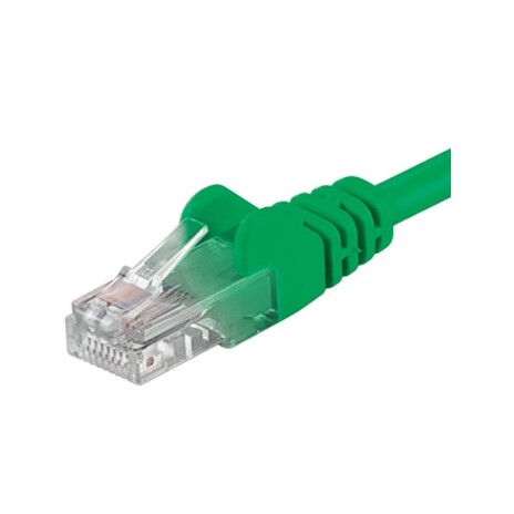 PREMIUMCORD Patch kabel UTP RJ45-RJ45 CAT5e 1m zelená