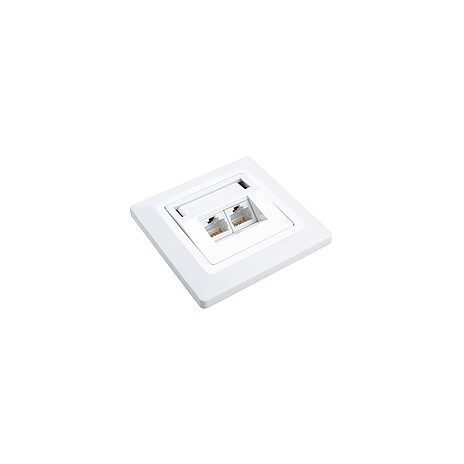 Zásuvka Solarix CAT6 UTP 2 x RJ45 pod omítku bílá