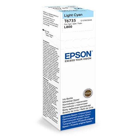 Epson T6735 - inkoust light cyan (světle azurová) pro Epson L800/810