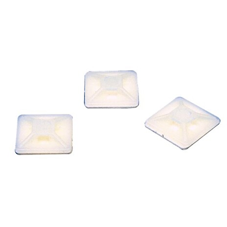 Fixapart CTMB 02 - samolepící příchytka pro stahovací pásky 4.8mm, 28x28mm, bílá