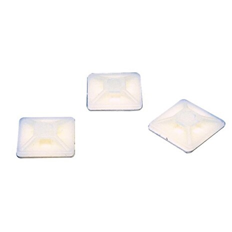 Fixapart CTMB 01 - samolepící příchytka pro stahovací pásky 3.6mm, 19x19mm, bílá