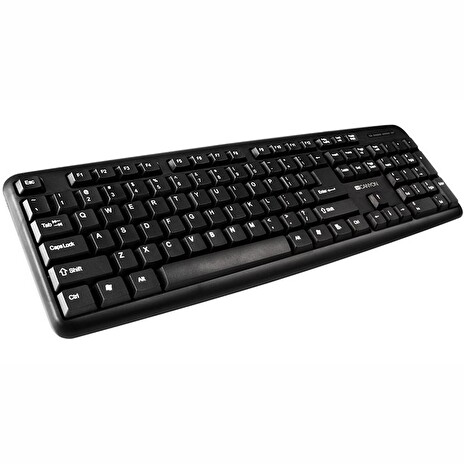 CANYON klasická USB klávesnice, omývatelná, černá, maďarský layout