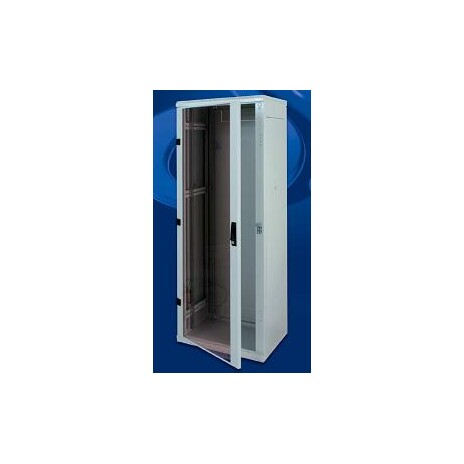 Stojanový rozvaděč 15U (š)600x(h)600, skleněné dveře