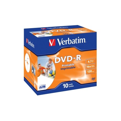 VERBATIM DVD-R AZO 4,7GB, 16x, printable, jewel case 10 ks