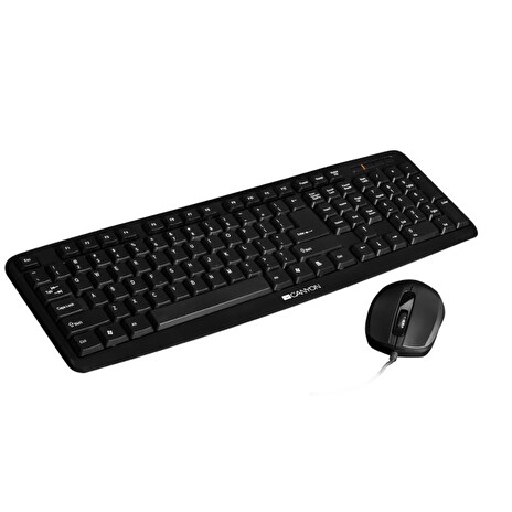 CANYON Multimedia wired keyboard, 105 keys, slim and brushed finish design, white backlight, chocolate key caps, HUNGARY