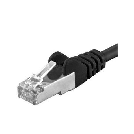 Premiumcord Patch kabel CAT6a S-FTP, RJ45-RJ45, AWG 26/7 1m, černá
