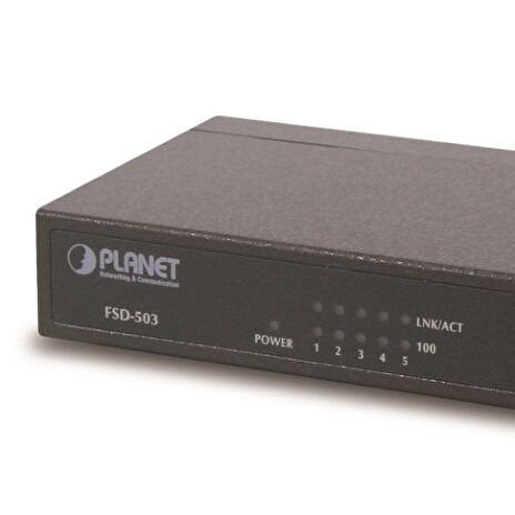 FSD-503 switch 5x 10/100Base-TX, 10", kov, fanless